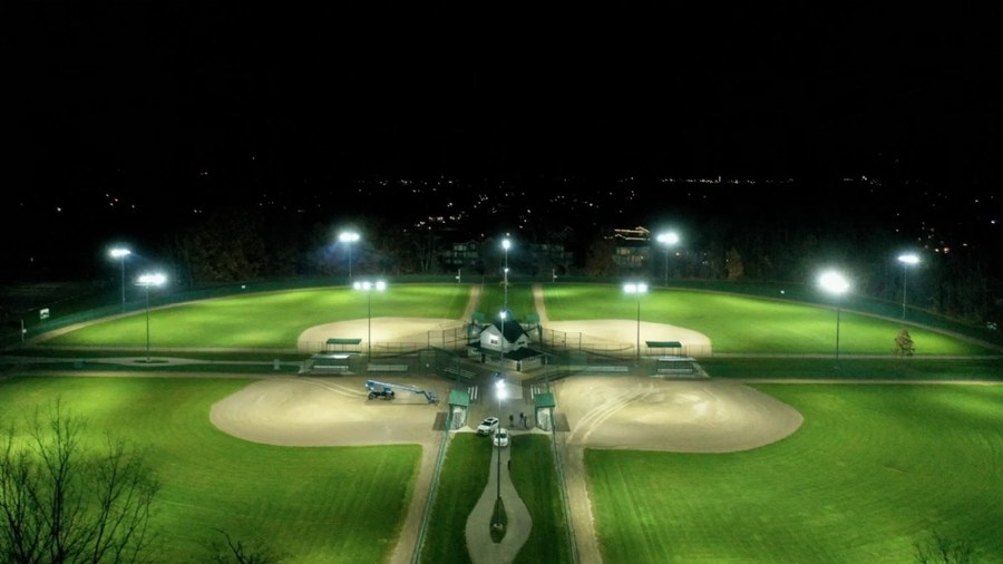 Cold-weather community baseball lighting: Byron Center