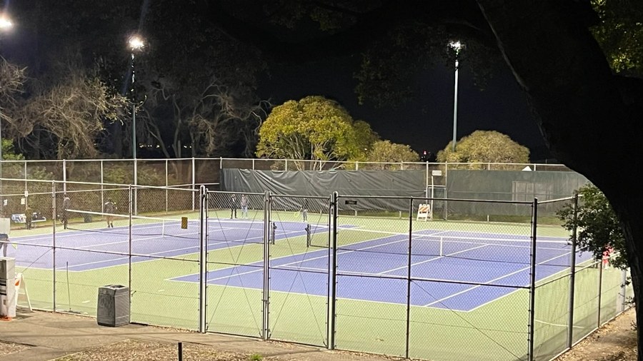 Public park courts near an observatory: Cerrito Vista Tennis Courts