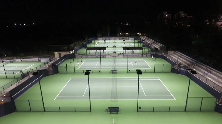 Pickleball court lighting with zone dimming: Claremont McKenna College