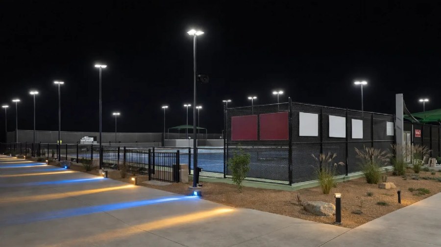 Six-court retrofit for evening leagues: Forked Lightning Racquet Club