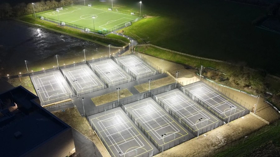 Multi-sport courts and pitch under one control panel