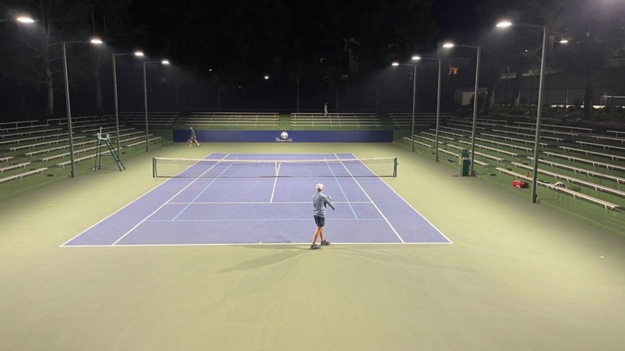 Public tennis lighting on a single part number: River Forest Park District