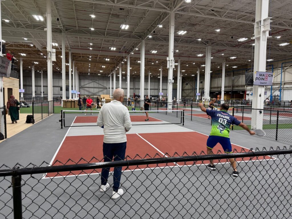 Lighting a 38-court indoor pickleball club: Match Point Pickleball Club