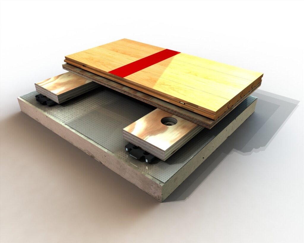 Robbins Air-Channel Star hardwood sports floor system