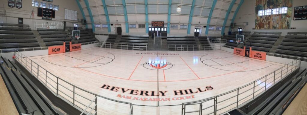 Robbins Bio-Channel Star floor at Beverly Hills High School