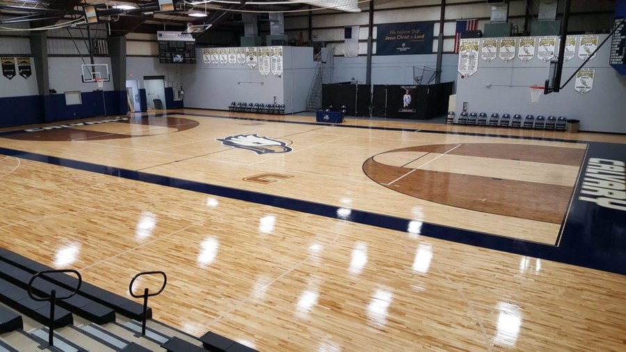 Robbins Bio-Channel SB maple floor at Calvary Christian Academy