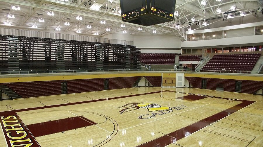 Robbins MVP floor at the Calvin College fieldhouse