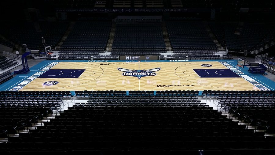 Charlotte Hornets portable Robbins All-Star Plus basketball floor