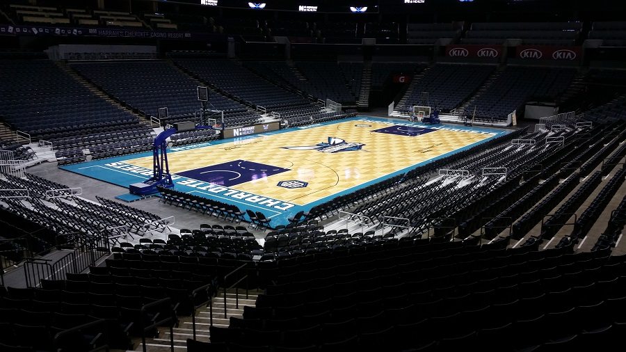 Charlotte Hornets portable Robbins All-Star Plus basketball floor