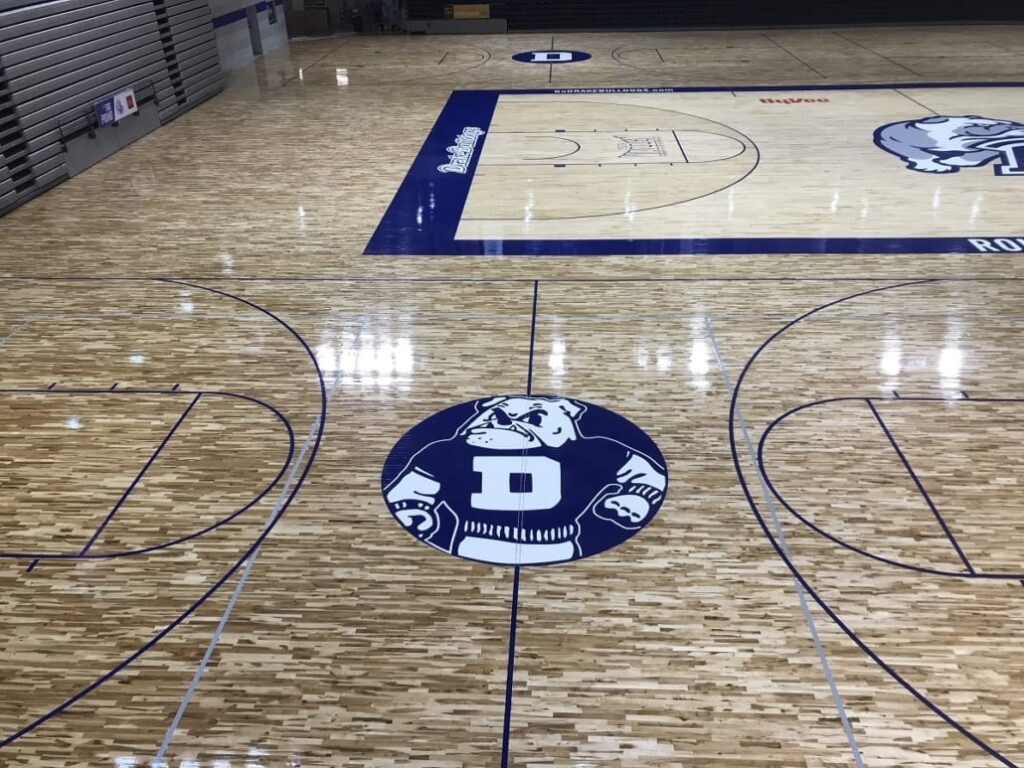 Robbins Bio-Channel SB floor at Drake University Knapp Center