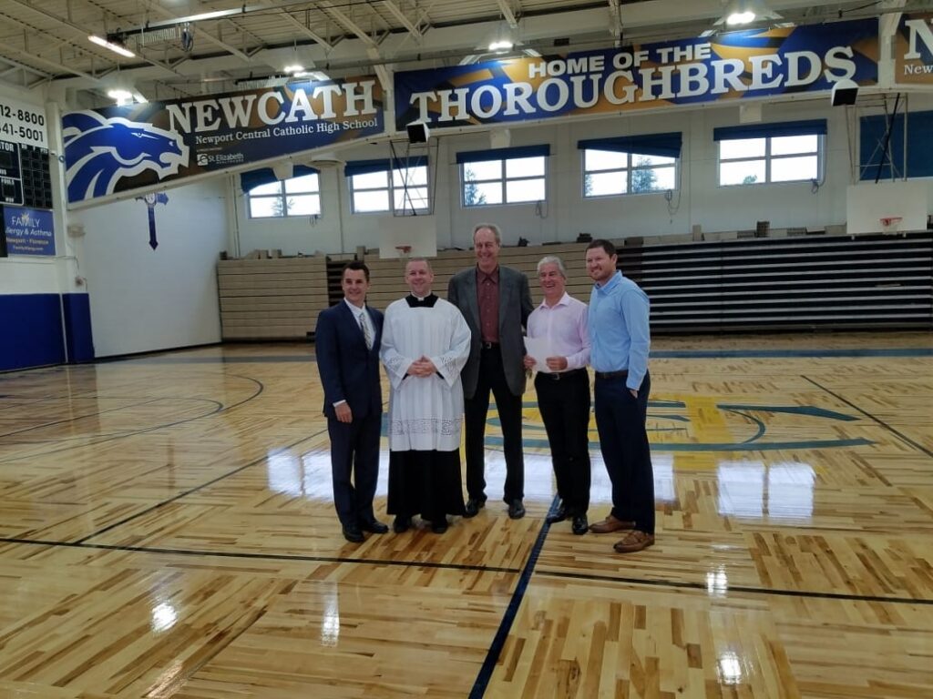 Robbins Bio-Channel Star Boston Square floor at Newport Central Catholic