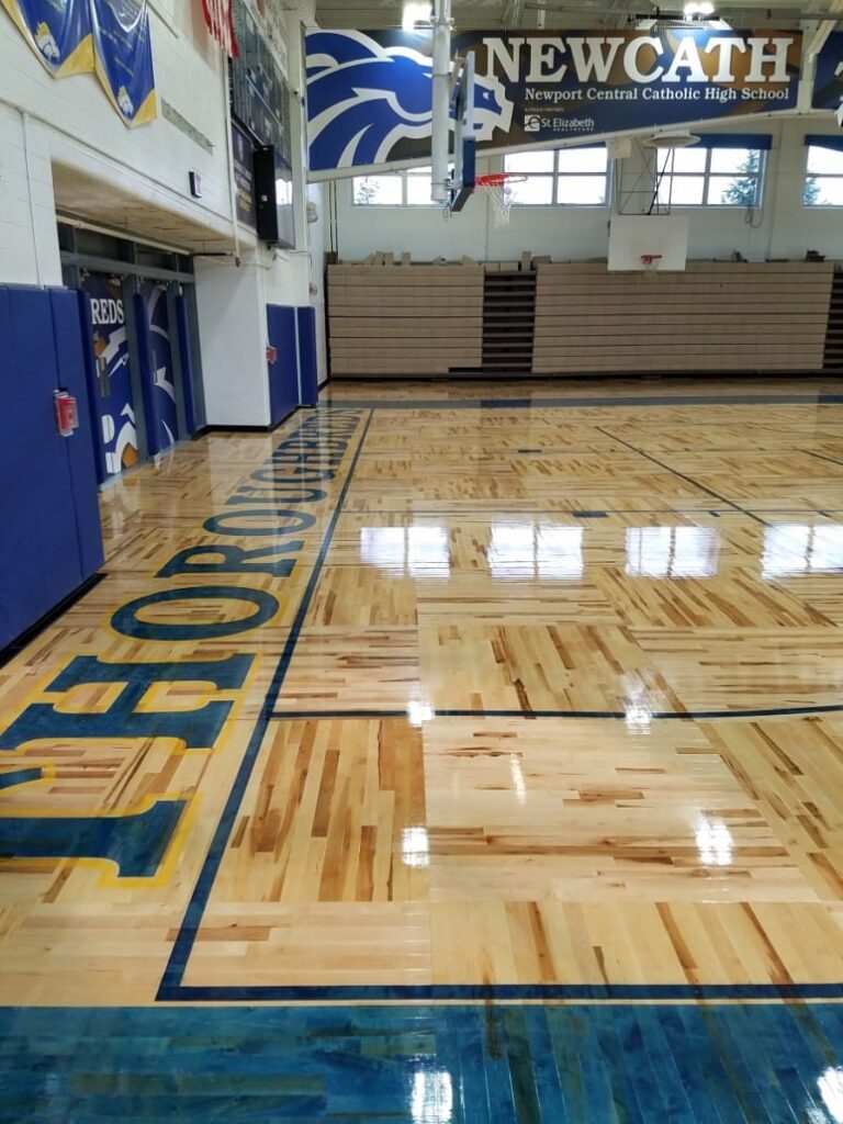 Robbins Bio-Channel Star Boston Square floor at Newport Central Catholic