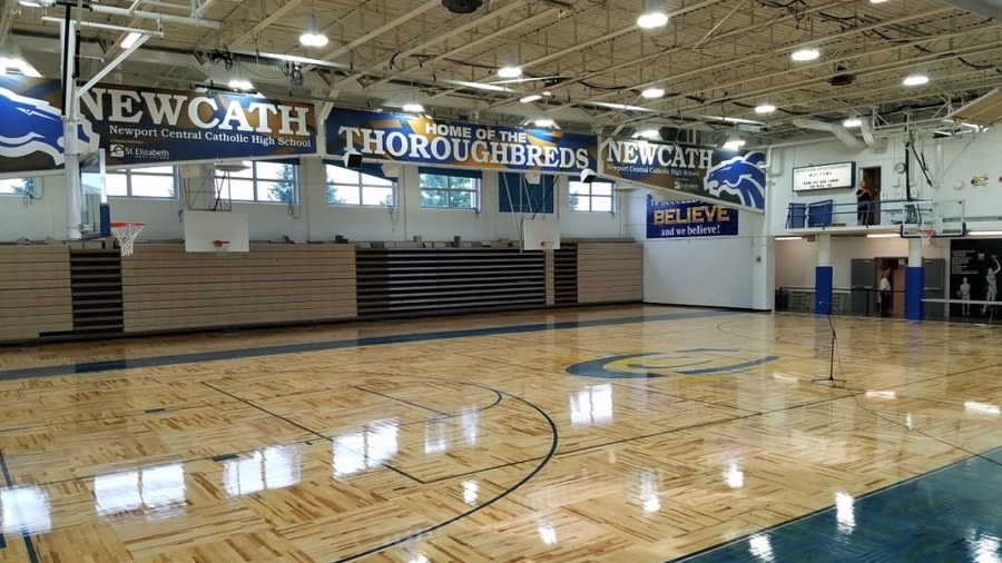 Robbins Bio-Channel Star Boston Square floor at Newport Central Catholic
