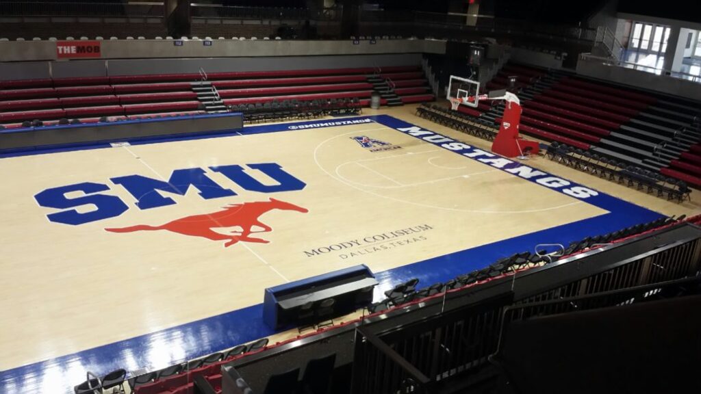 Robbins MVP floor at SMU Moody Coliseum