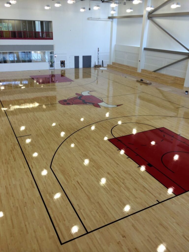 Robbins MVP floor at the Chicago Bulls Advocate Center