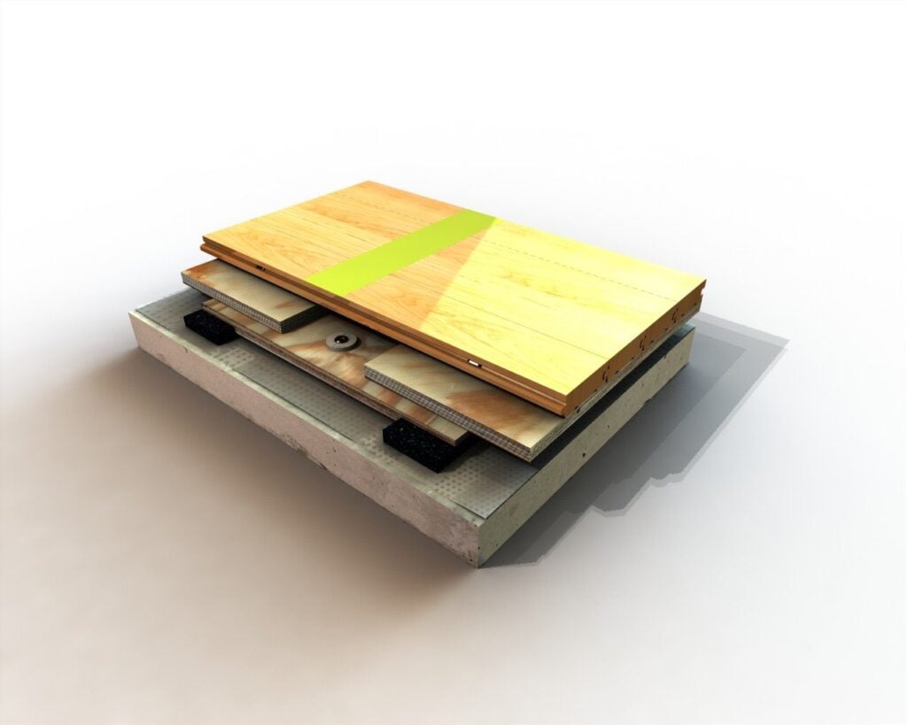 Layer cutaway of the Robbins Eclipse SB floor system