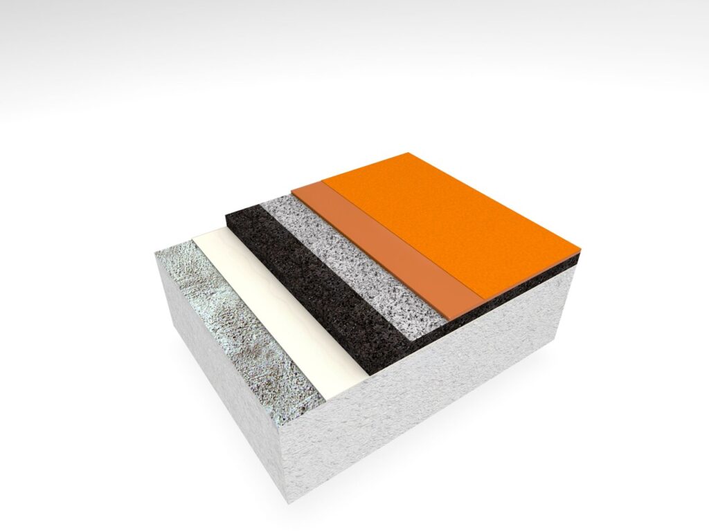 Layer cutaway of a Robbins Pulastic floor