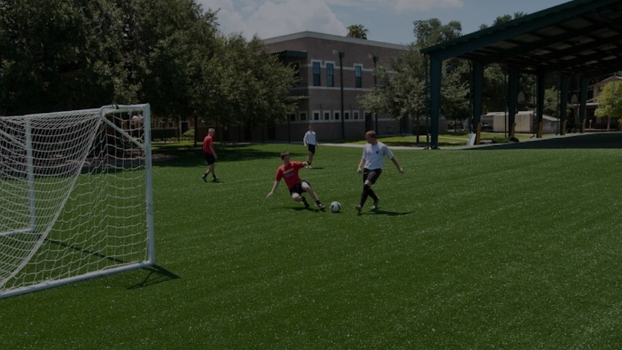 A school play yard turned into a turf field in five days: Academy Prep Center of Tampa